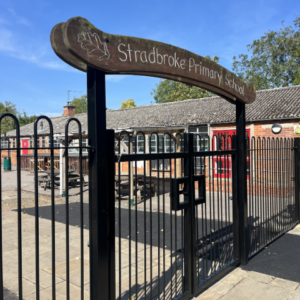 School entrance fencing