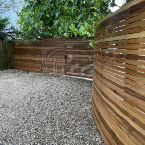 Wood fencing