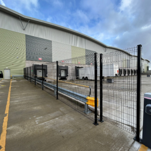 Perimeter security fencing black