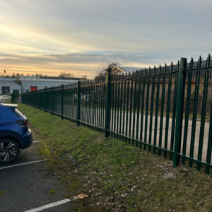 Black commercial fencing